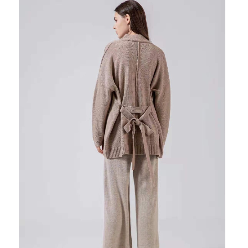 Χαλαρά casual casual αυστραλιανό μαλλί σύντομο cardigan 65007#